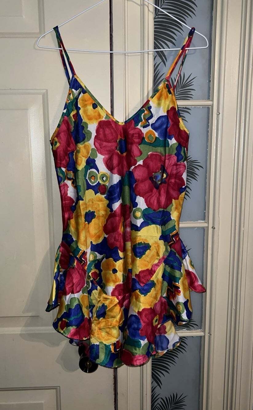Cinema Etoile Multicolored Floral Dress Med Vintage